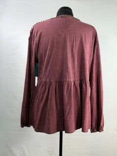CF86-33 MERLOT TUNIC XL