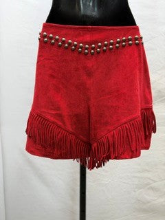 CF33-184 RED LACE UP SHORTS 14