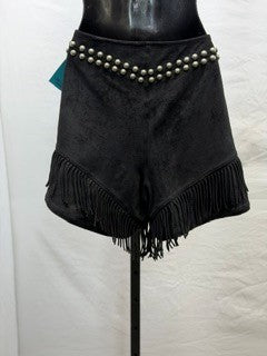 CF33-183 BLK LACE UP SHORTS 14