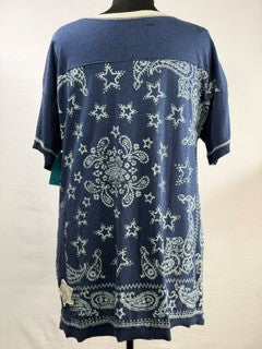 CF86-60 BLUE BANDANA TOP XL