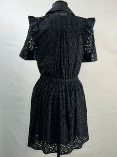 CF71-10 BLK EYELET DRESS XS