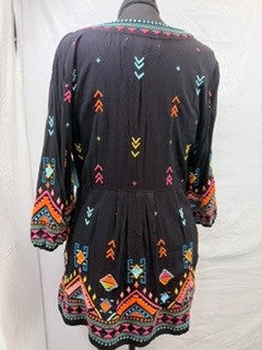 CF103-13 COLORFUL V NECK TUNIC XL