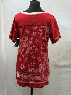 CF18-25 RED LIVING IN AMERICA TOP XS