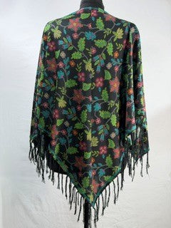 CF86-52 BRIGHT FLORAL PONCHO L/XL