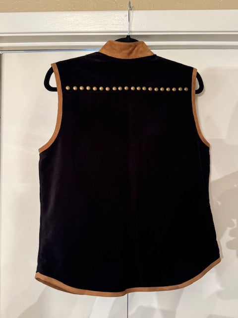 CF81-8 BEADE BLK VEST W/TAN COLLAR-M