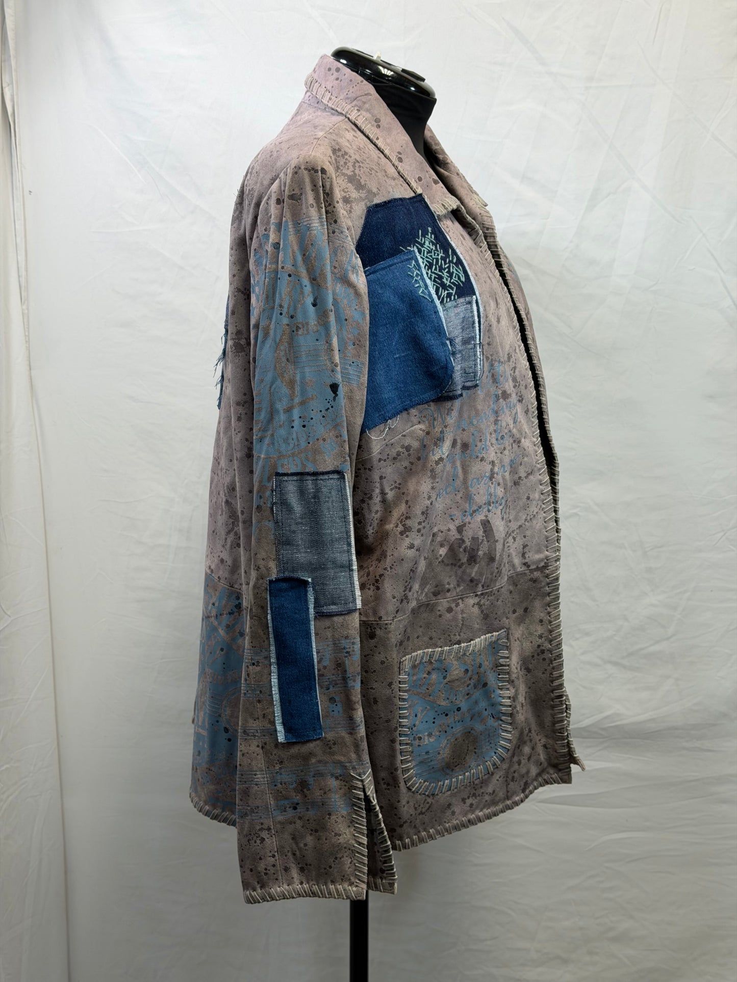 CF105-60 SUEDE PATCH JACKET 2X
