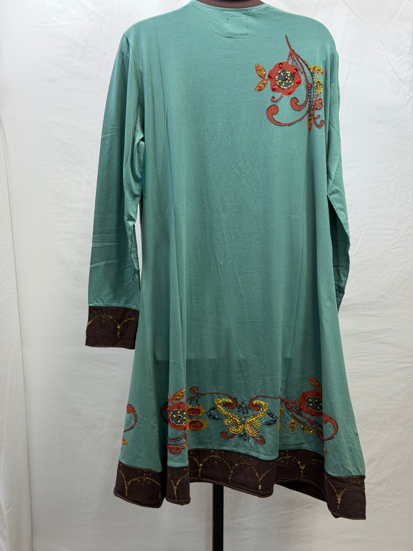 CF107-113 SAGE/BRN DRESS L