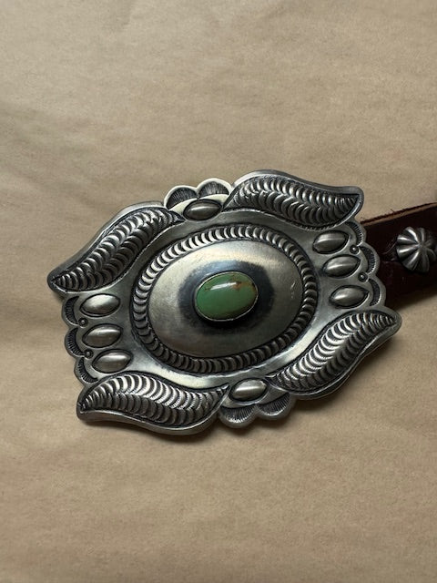CF5-14 VINTAGE CONCHO BELT-STERLING