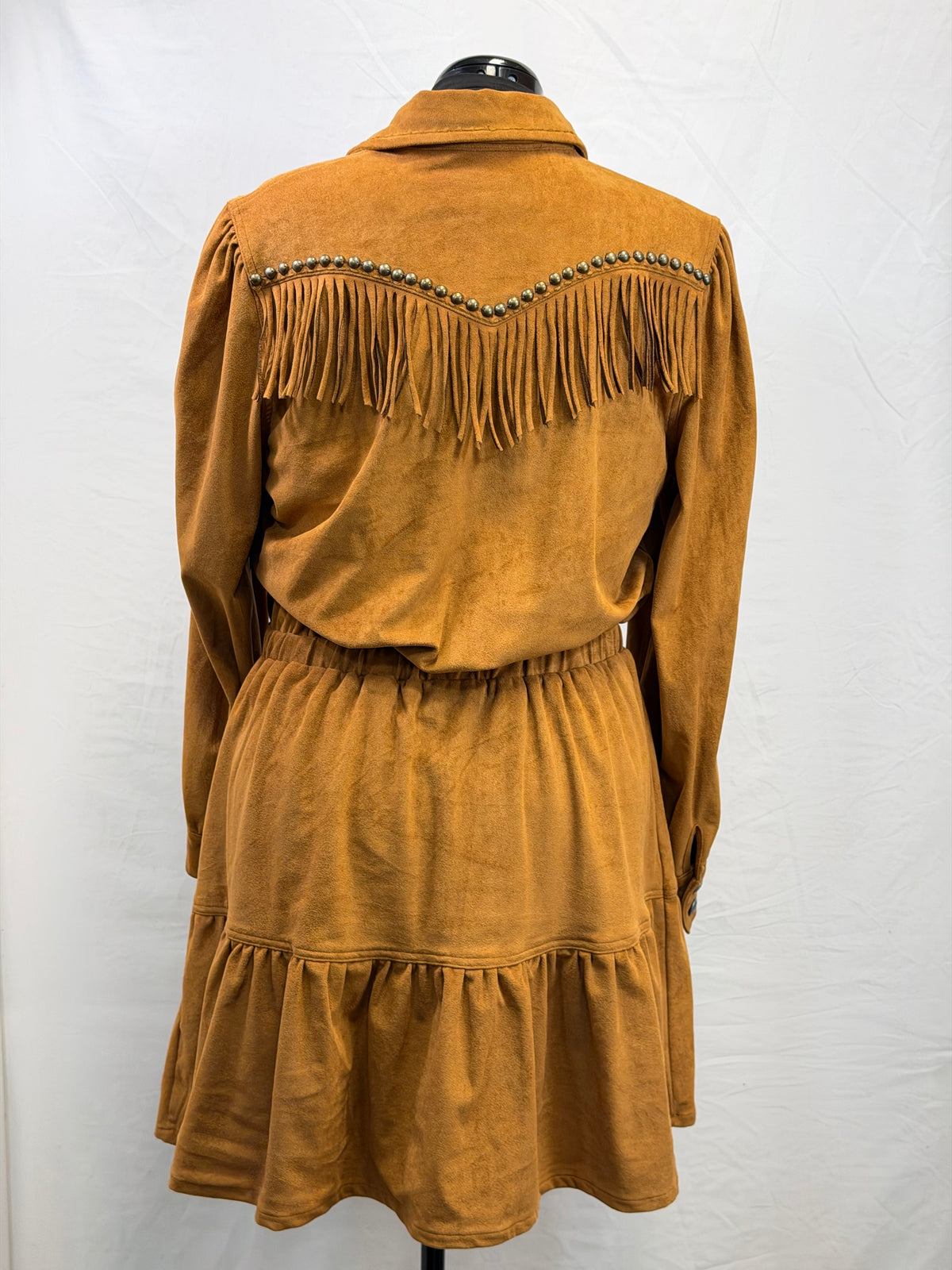 CF33-232 IRON FRINGE COWGIRL DRESS L