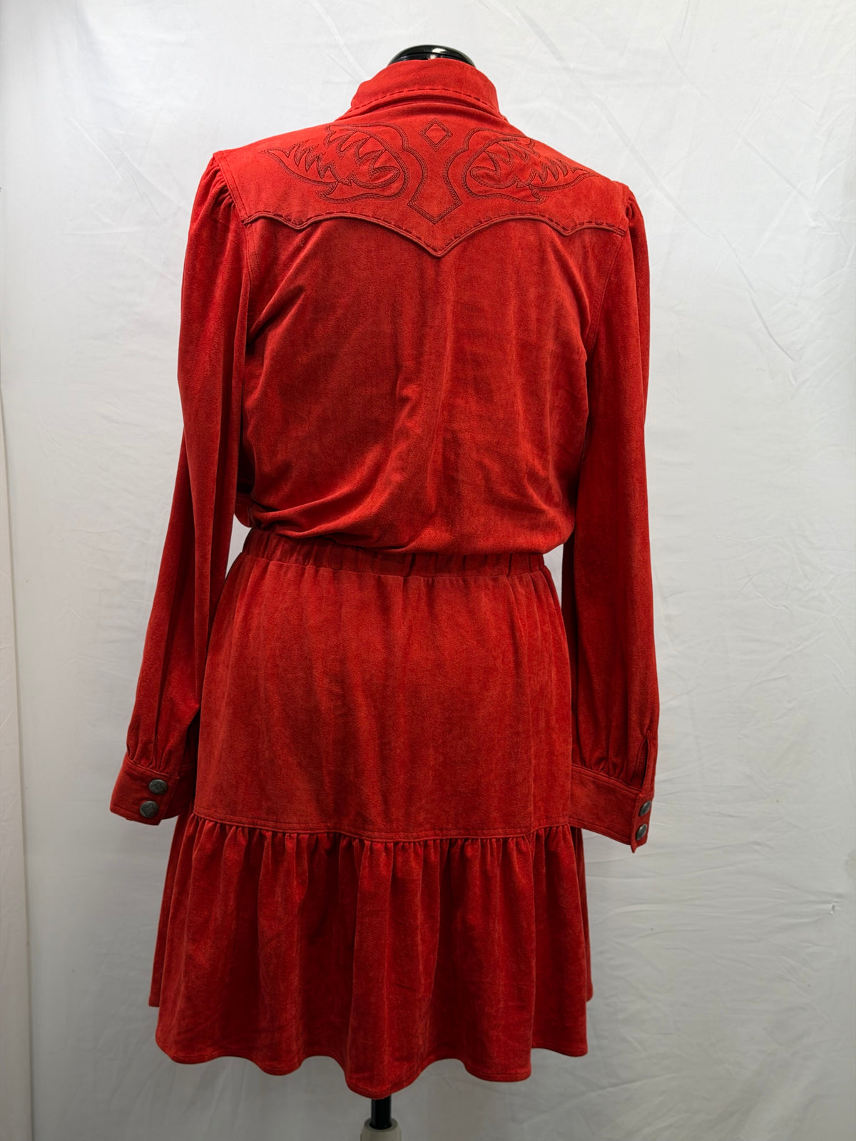 CF33-227 RED HONKY TONK DRESS L
