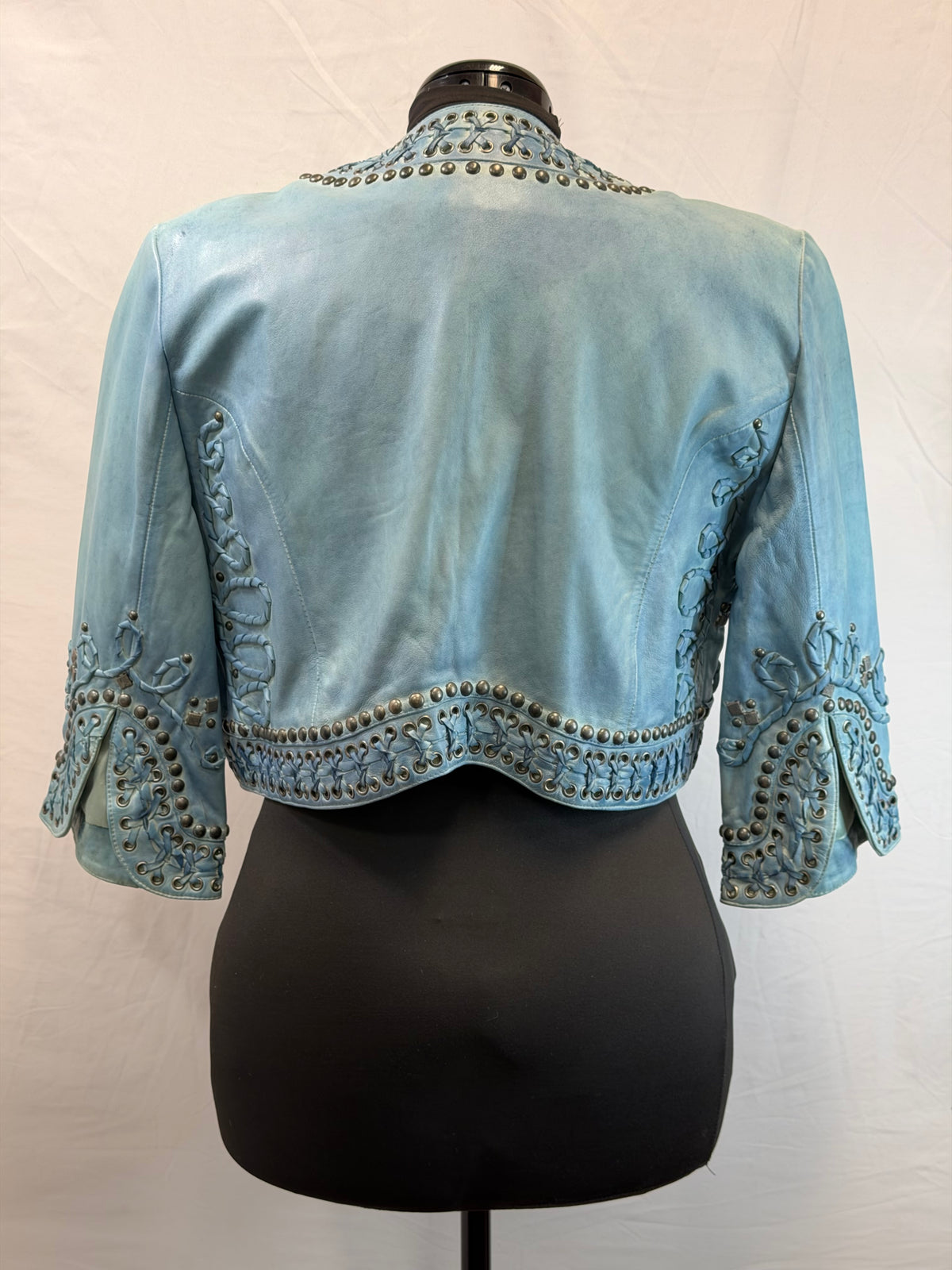 CF109-19 TURQ STUDDED BOLERO L