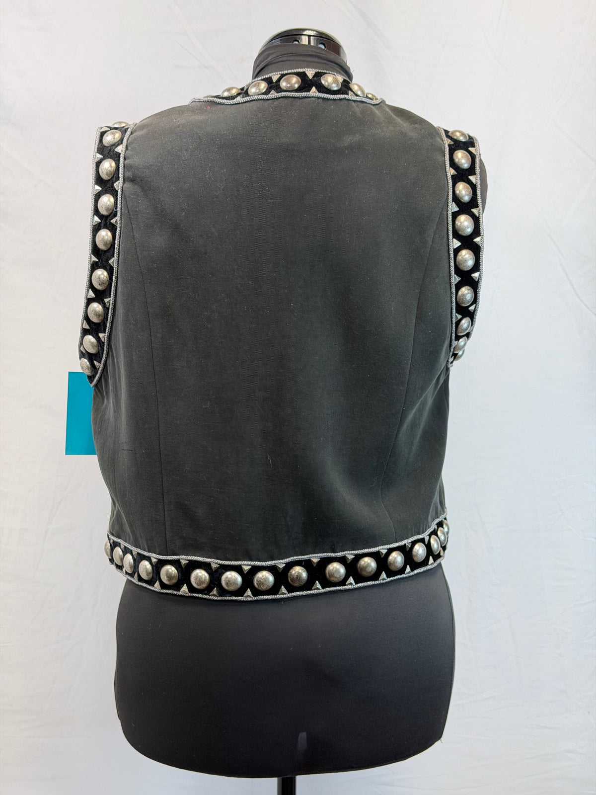 CF109-43 TENCEL/VELVET VEST L
