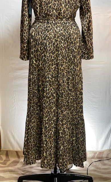 CF5-17 LEOPARD PRINT SKIRT-L