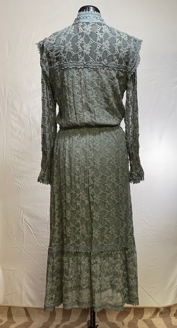 CF42-48 LITTLE MARY'S LACE DRESS-SLATE-S