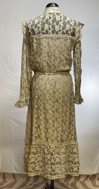 CF42-46 LITTLE MARY'S LACE DRESS-CREAM-S