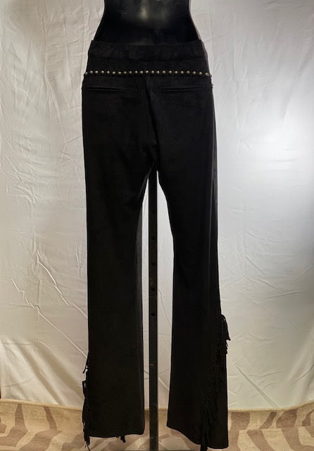 CF42-33 BLK ULTRA SUEDE PANT W/FRINGE 8