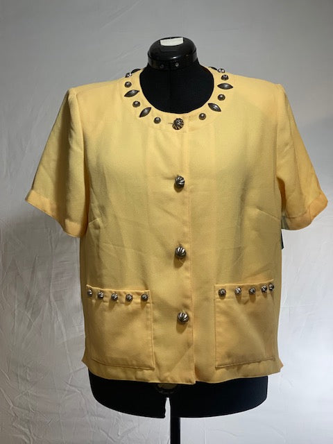 CF30-21 YELLOW TOP W/STUDS S/S -L