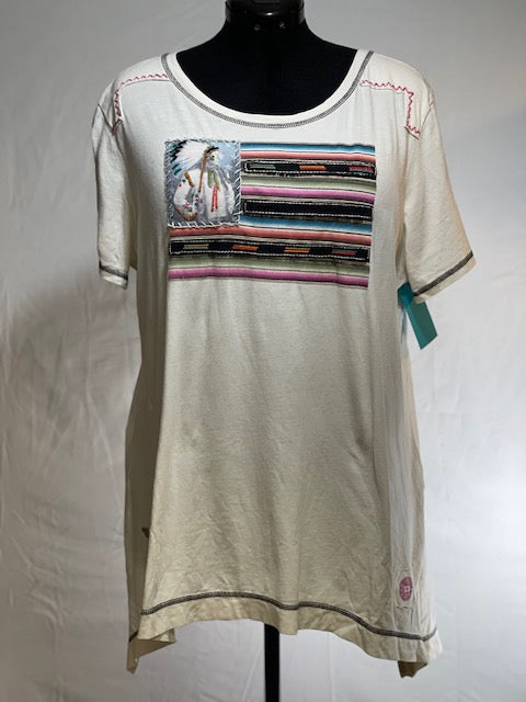 CF30-26 SERAPE FLAG W/INDIAN TOP-1X