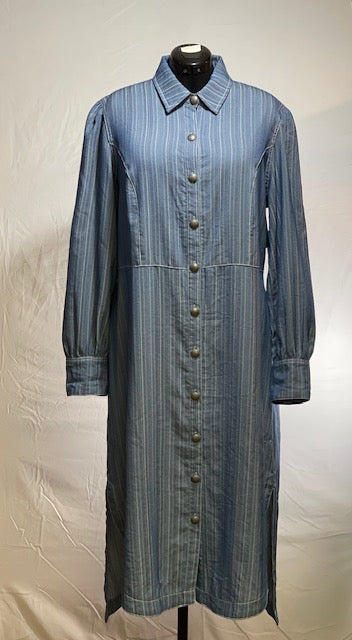 CF43-11 STRIPED DENIM DRESS-XL