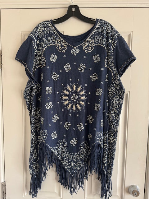 CF30-11 BLUE BANDANA TOP-2X