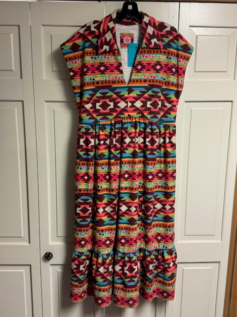 CF19-20 MULTI COLOR LONG DRESS-SMALL