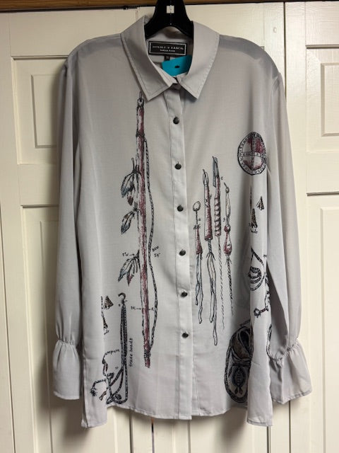 CF19-24 NATIVE ART BLOUSE-MED