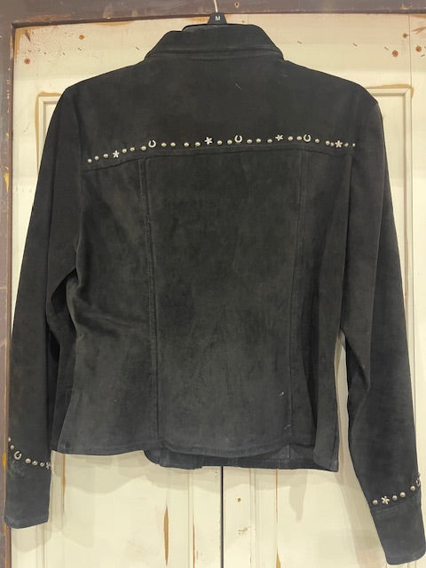 CF35-15 SUEDE SHACKET W/PINS & STAR/HORSHOES STUDS-SM
