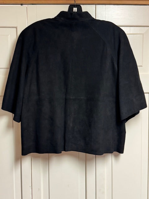 CF40-10 SHORT SLEEVE SUEDE JKT W/NEEDLE POINT-XL