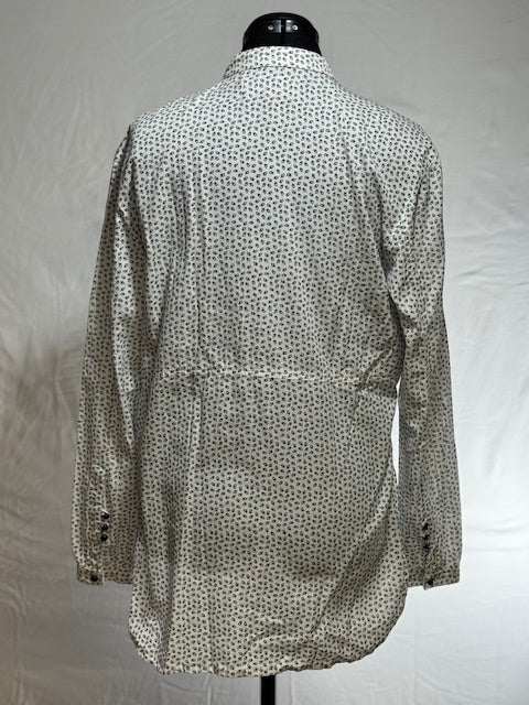 CF42-10 FLORAL STITCH SHIRT 3-BUTTONS-S