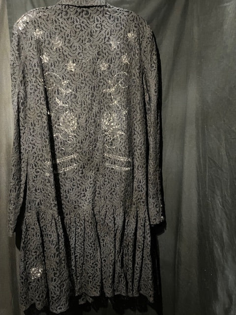 CF33-58 BLK LACE DRESS W/STARS-LRG