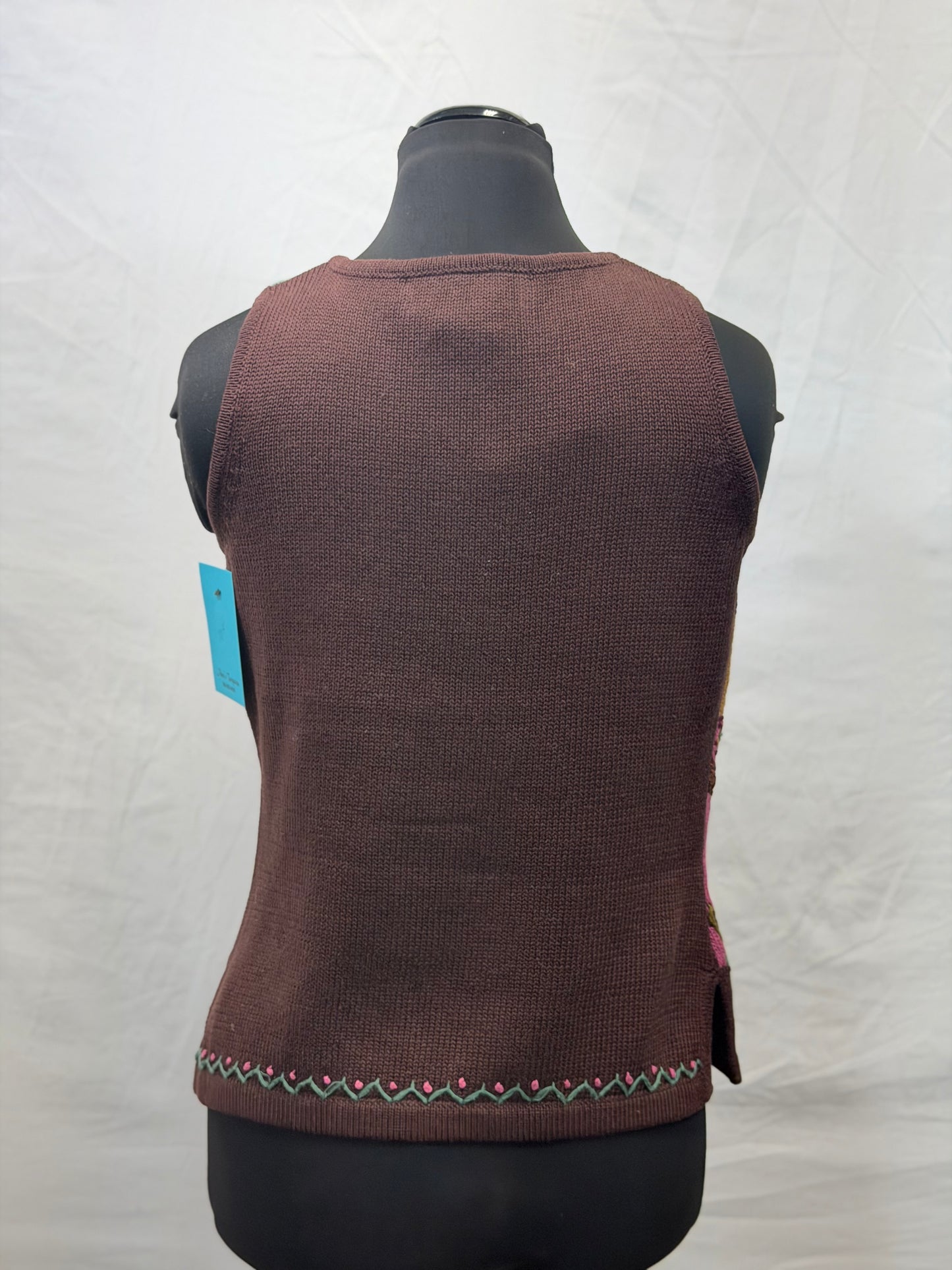 CF107-99 KNIT PAISLEY VEST XS