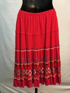 CF46-209 RED KNIT SKIRT S