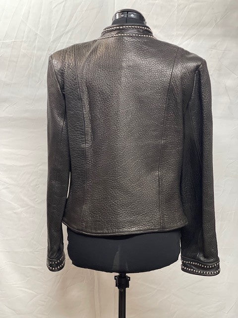 CF46-174 LEATHER/XL STUDS JACKET M