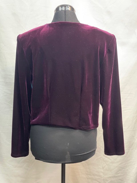 CF46-185 PURPLE VELVET TOP S