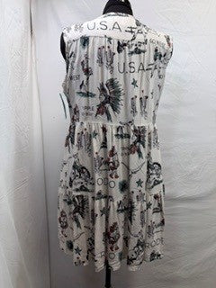 CF103-19 WHITE USA RODEO DRESS L