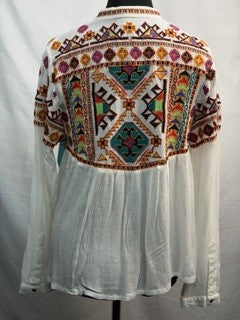 CF42-182 BLOUSE W/ BRIGHT EMB S