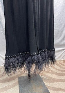 CF14-86 OSTRICH SLINKY DRESS L