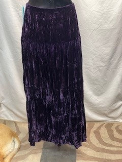 CF52-109 PURPLE VELVET SKIRT XS