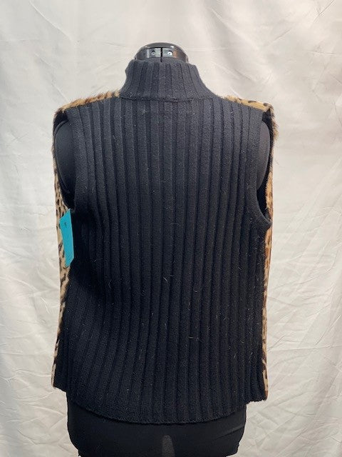 CF52-77 LEOPARD/KNIT VEST M