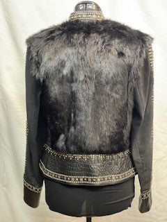 CF52-101 STUDDED/FUR JACKET M