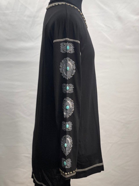 CF55-68 CONCHO SLEEVE TOP XS