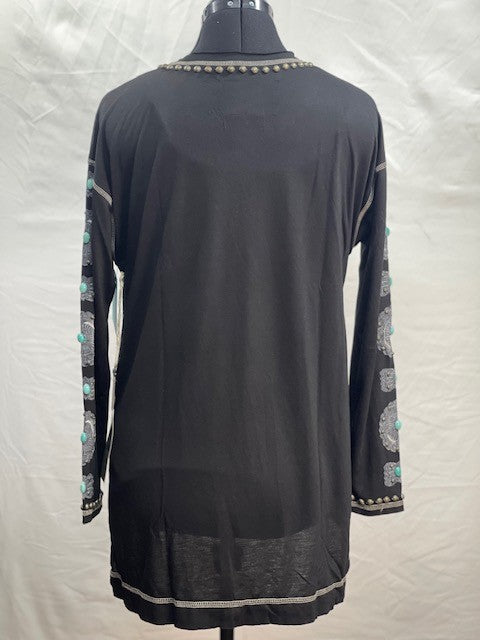 CF55-68 CONCHO SLEEVE TOP XS