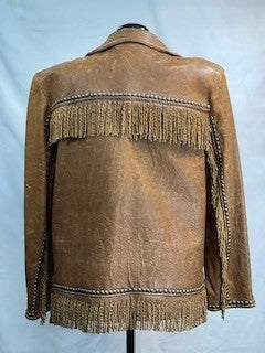 CF14-74 FRINGE JACKET BRN L