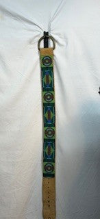CF52-23 GREEN BEADED BELT 32