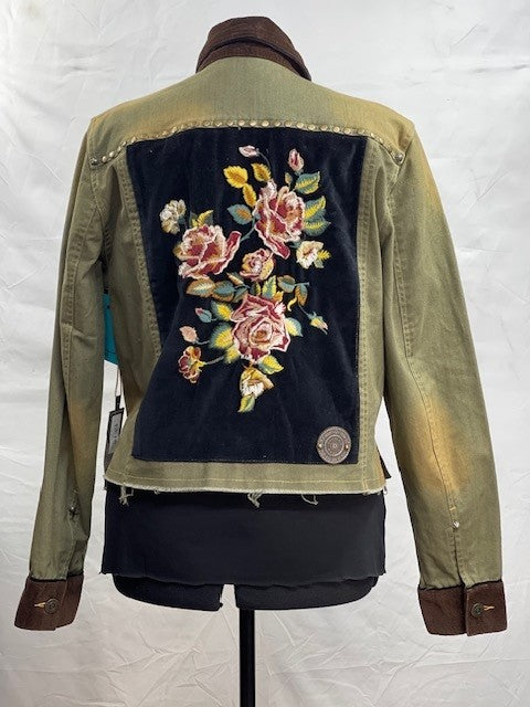 CF33-72 GREEN DENIM JACKET XL