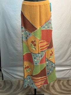 CF52-203PATCHWORK KNIT SKIRTXS