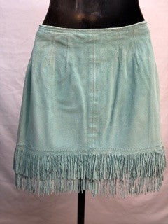 CF52-204 TURQ SUEDE SKIRT 6