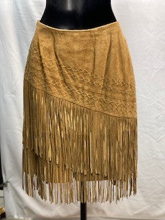 CF52-134 SUEDE SKIRT W FRINGE 2