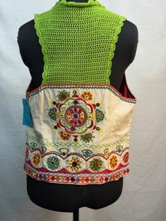 CF52-217 CROCHET MIRROW VEST M