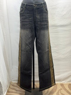 CF14-132 BLK JEANS W/STUDDED SIDE 16